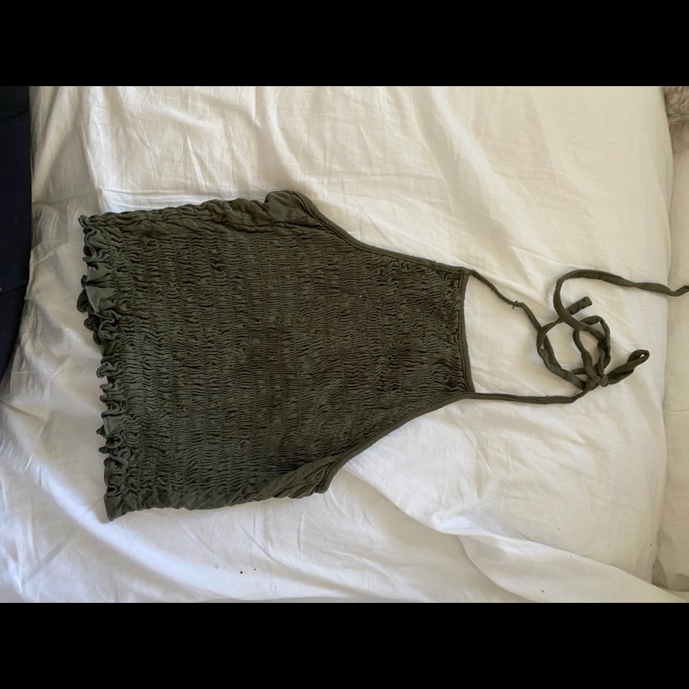 Green halter top